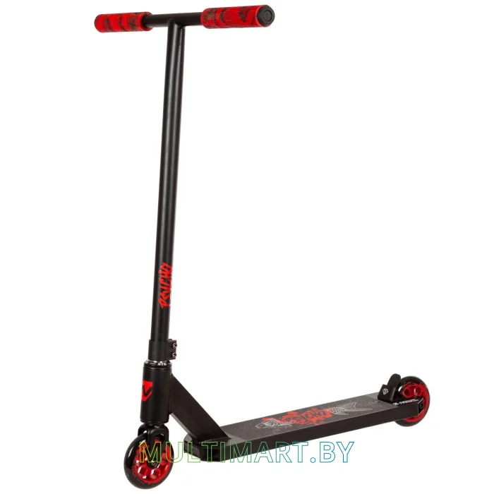 Самокат Novatrack Psycho 100A.PSYCHOP1.BK22 (черный/красный, 2022)